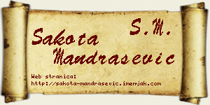 Šakota Mandrašević vizit kartica